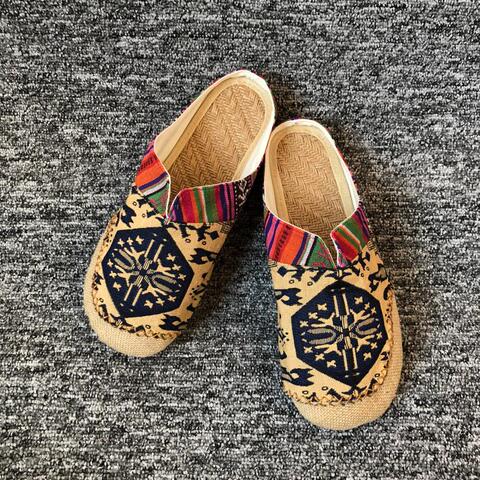 甘谷特产麻鞋:甘谷麻鞋汉麻汗脚拖鞋男女纯手工编织防脚汗防臭大漠行