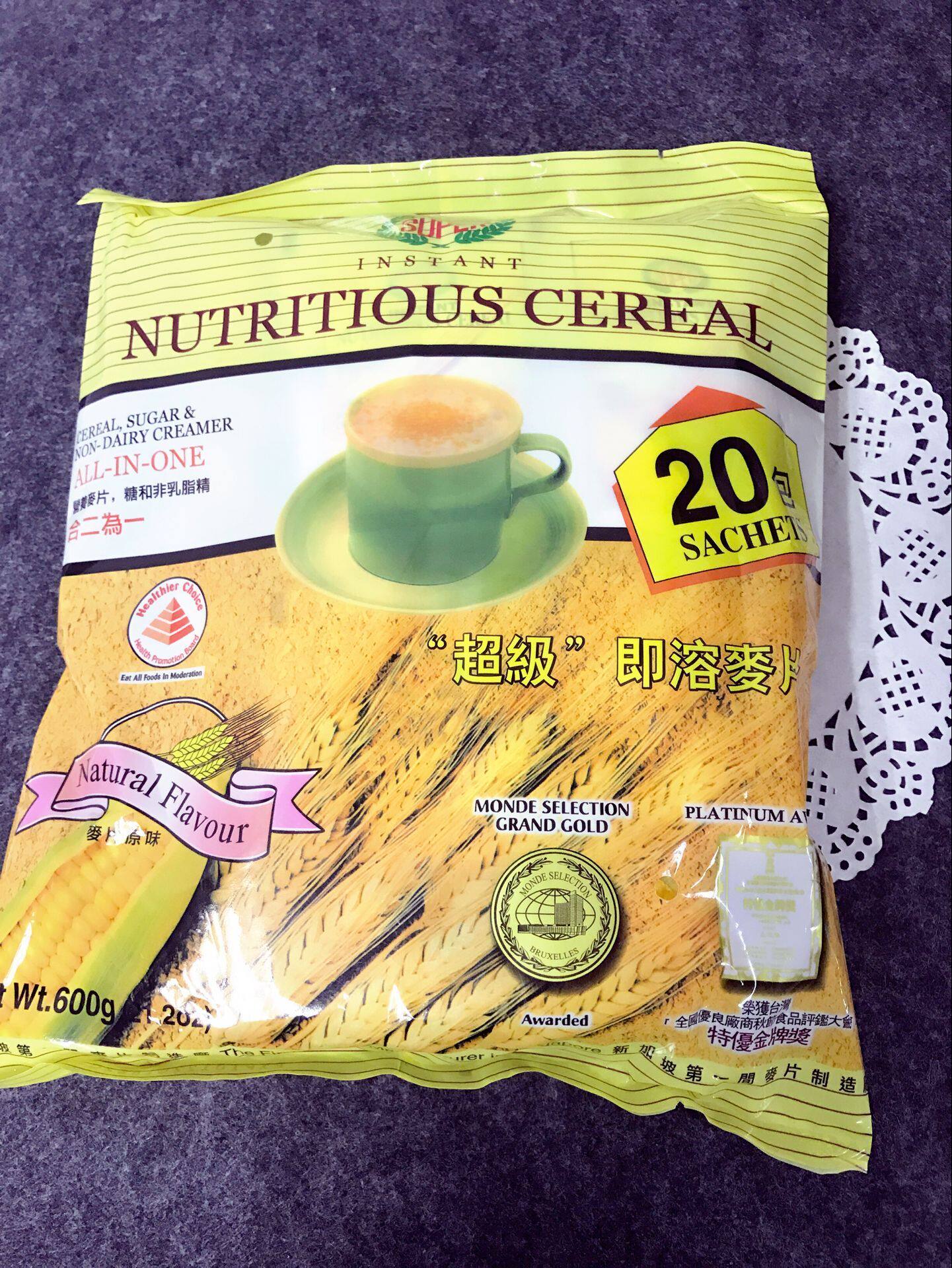 新加坡泰国super超级麦片牛奶燕麦片营养早餐600g 30克*20小包