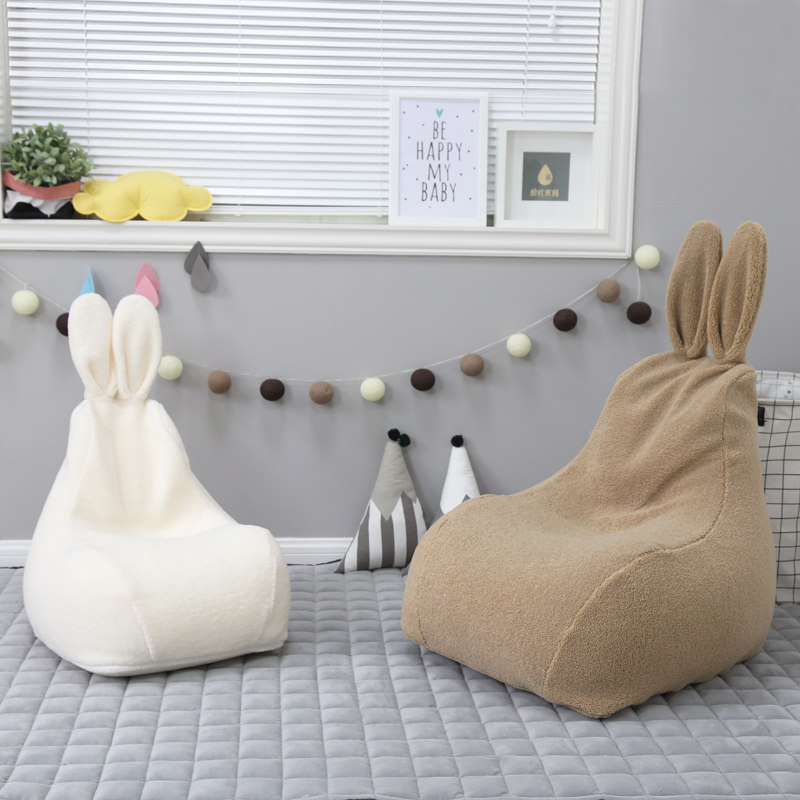 ohwo儿童懒人沙发可爱卧室客厅榻榻米宝宝读书角豆袋卡通兔子沙发