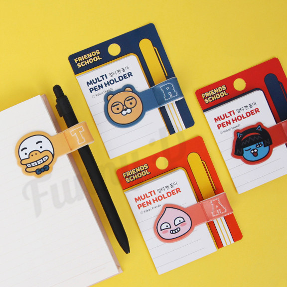 韩国kakao可爱卡通耳机数据线绕线器磁吸式书签多用笔插创意笔夹