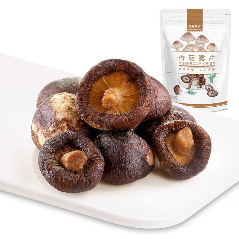 良品铺子香菇脆片即食脱水蔬菜干香菇脱水冻干果蔬干休闲零食小吃