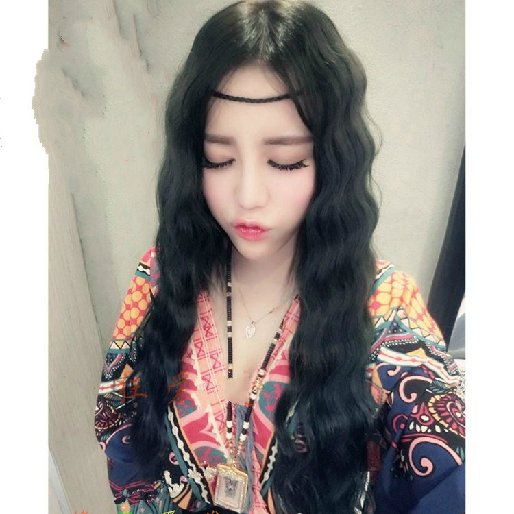 娇滴滴假发 女士假发长卷发 爆炸头 小波浪玉米烫蓬松卷发假发套
