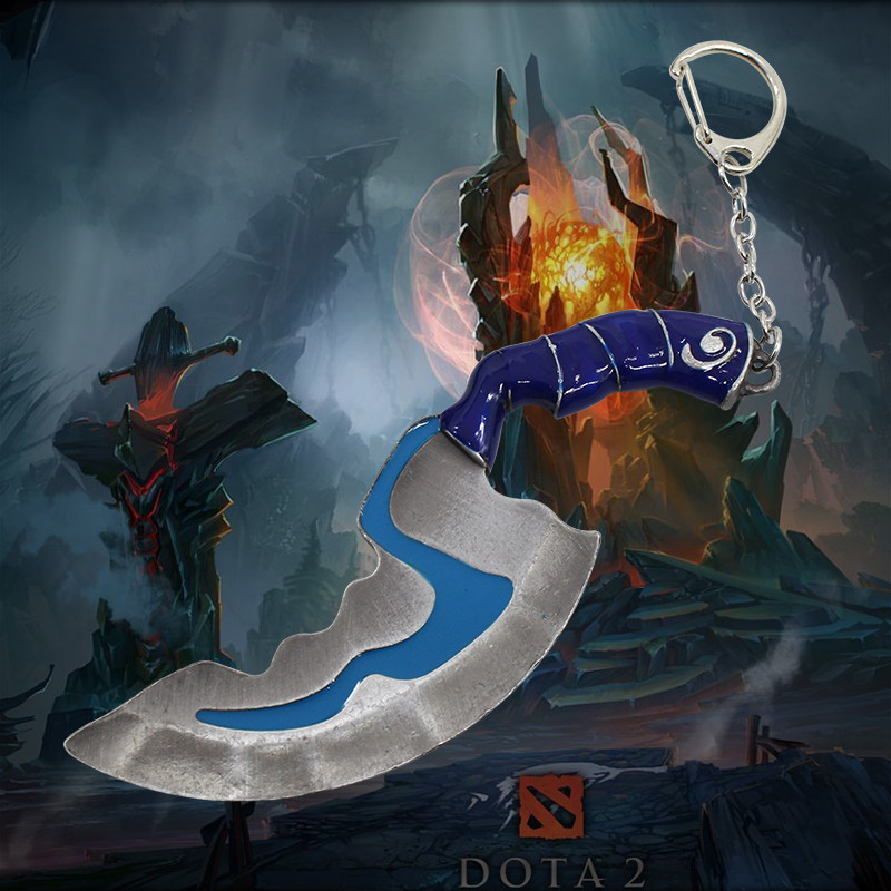 游戏周边刀塔2联盟游戏dota2不朽跳刀龙钩先锋盾蓝刀钥匙扣男挂件