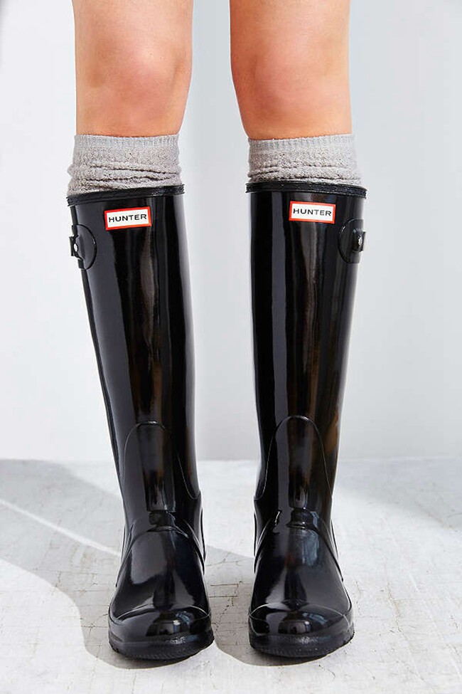 海外代购 △original传统复古猎人高筒可调节扣式橡胶纹理雨靴