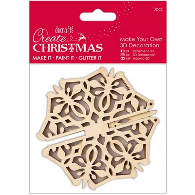 docrafts *立体木头配件 #pma-105934 create christmas 圣诞系列