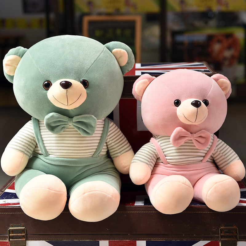 玩具 泰迪熊_软体泰迪熊毛绒玩具大号背带熊睡觉抱枕小熊公仔玩偶布