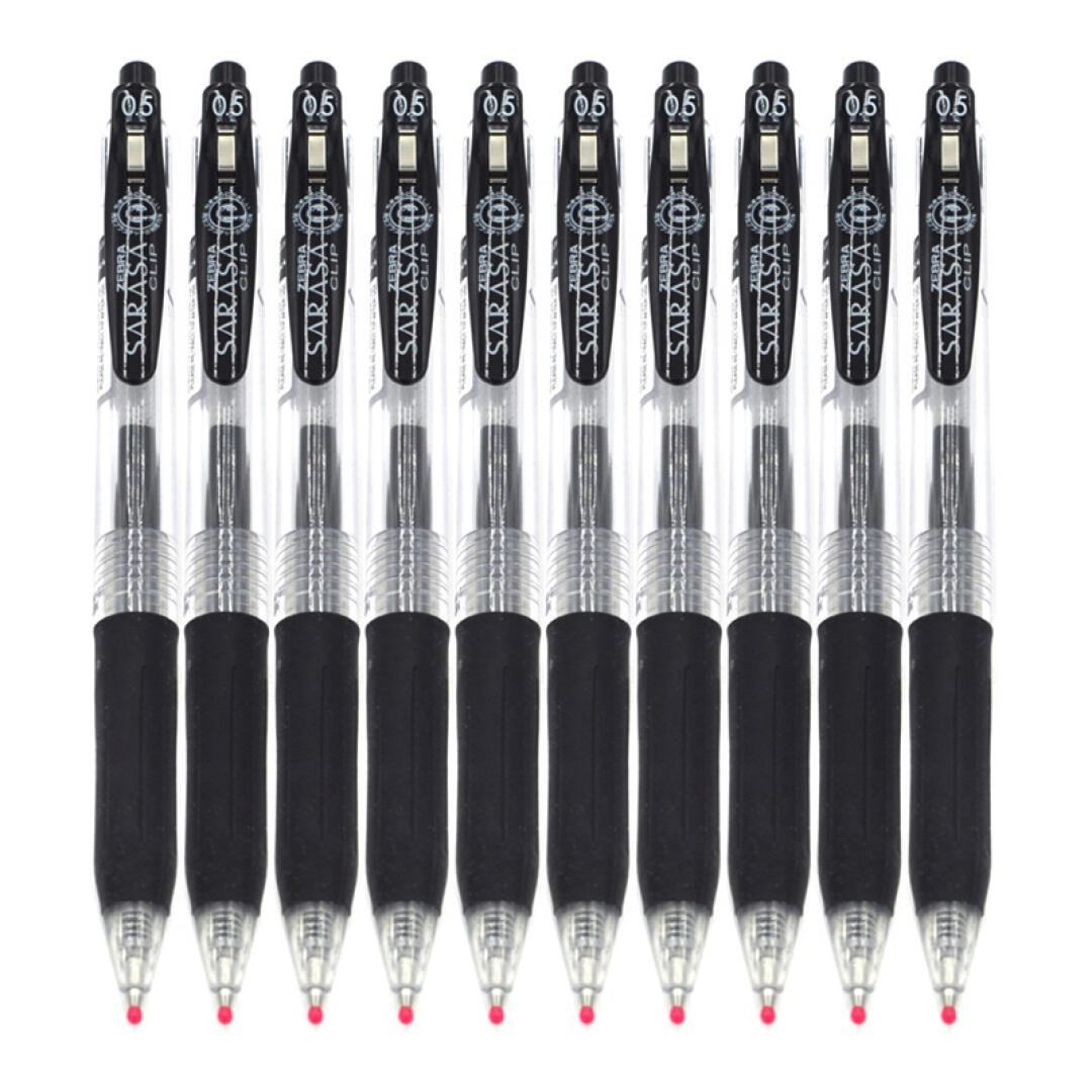 斑马牌(zebra)jj15 按动中性笔 签字笔 0.5mm 黑色 10支装