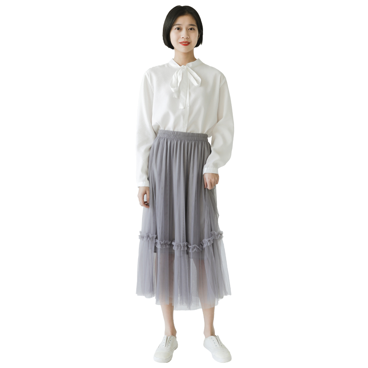 金大班/仙女座/原宿黑灰色蓬蓬公主纱裙半身裙子女2018春装新款