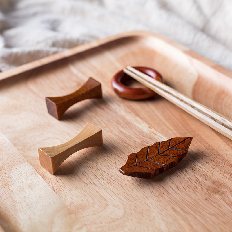 筷架 筷托 日式_奇居良品 日式实木筷子枕可爱筷架筷托创意家用勺子架
