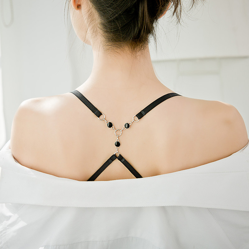 交叉肩带文胸_文胸带子 交叉内衣肩带配件细带隐形无痕 水钻美背防滑