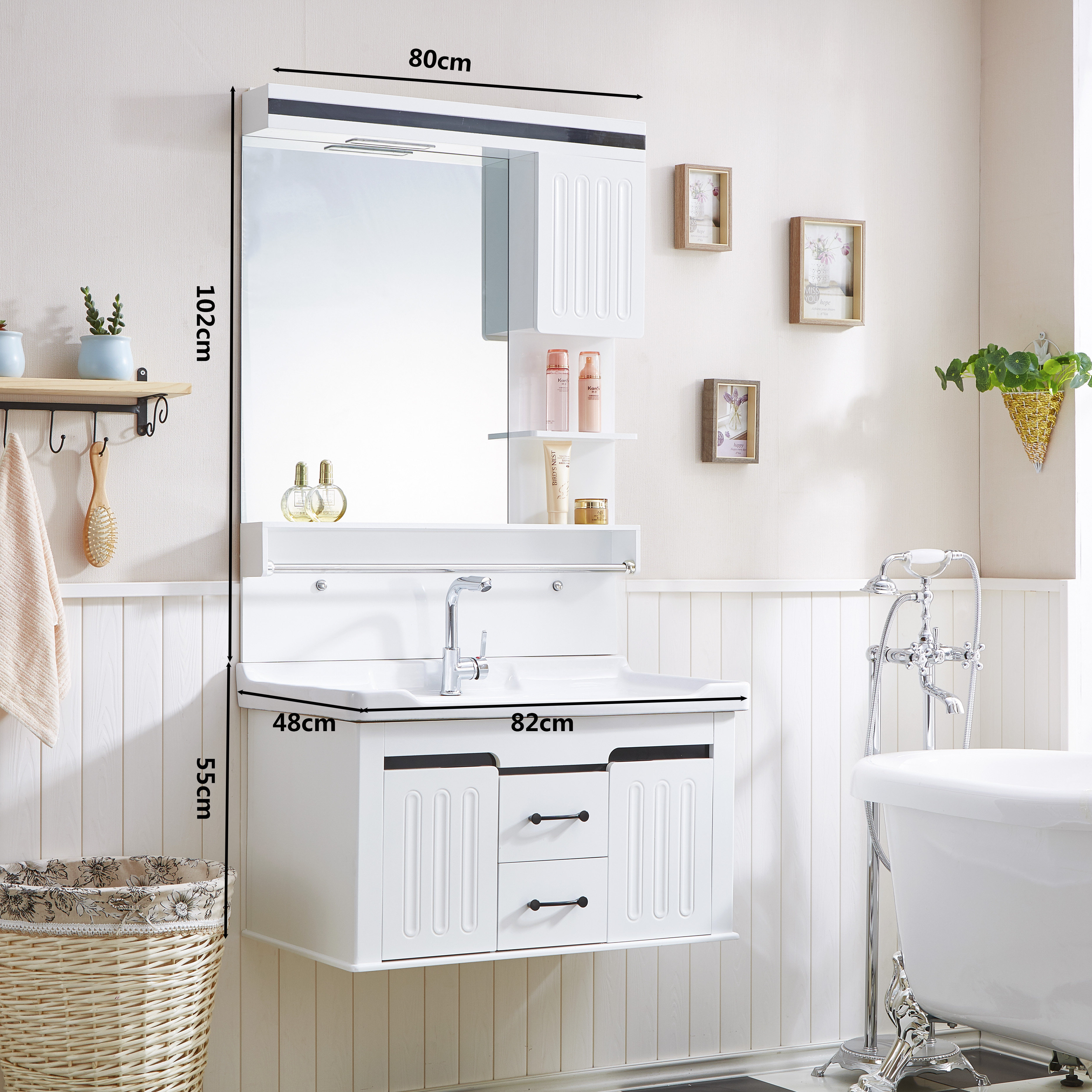 简约浴室柜组合吊柜洗脸盆洗漱台组合柜卫生间洗手台盆柜组合优惠券