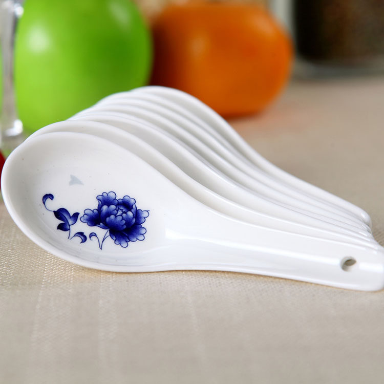 勺子 陶瓷 10个_景德镇套装10个 特价小汤勺陶瓷骨瓷小调羹小勺汤勺