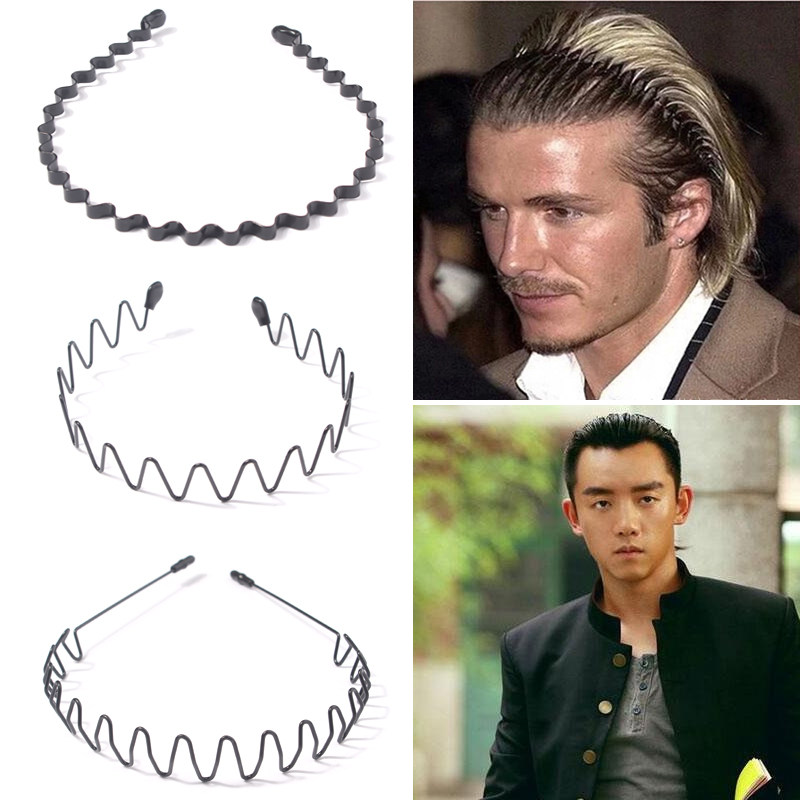 发卡男士 背头 运动_男士发箍头箍韩国隐形运动潮简约日韩背头防滑