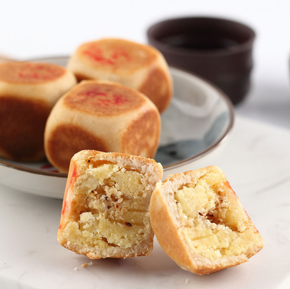 热销潮汕小吃 绿豆饼_正宗潮汕特产饶平宝岛饼小吃传统糕点宝斗饼绿豆