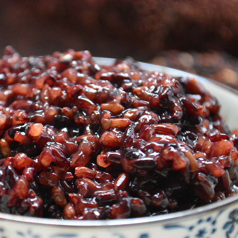 热销粗粮饭_东北黑糯米 血糯米500g 农家自产锌硒紫米月子五谷杂粮