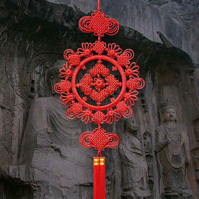 小猪佩奇挂件毛绒 迷你_天翊吉经典中国结双面庆福团圆大号中国结挂件