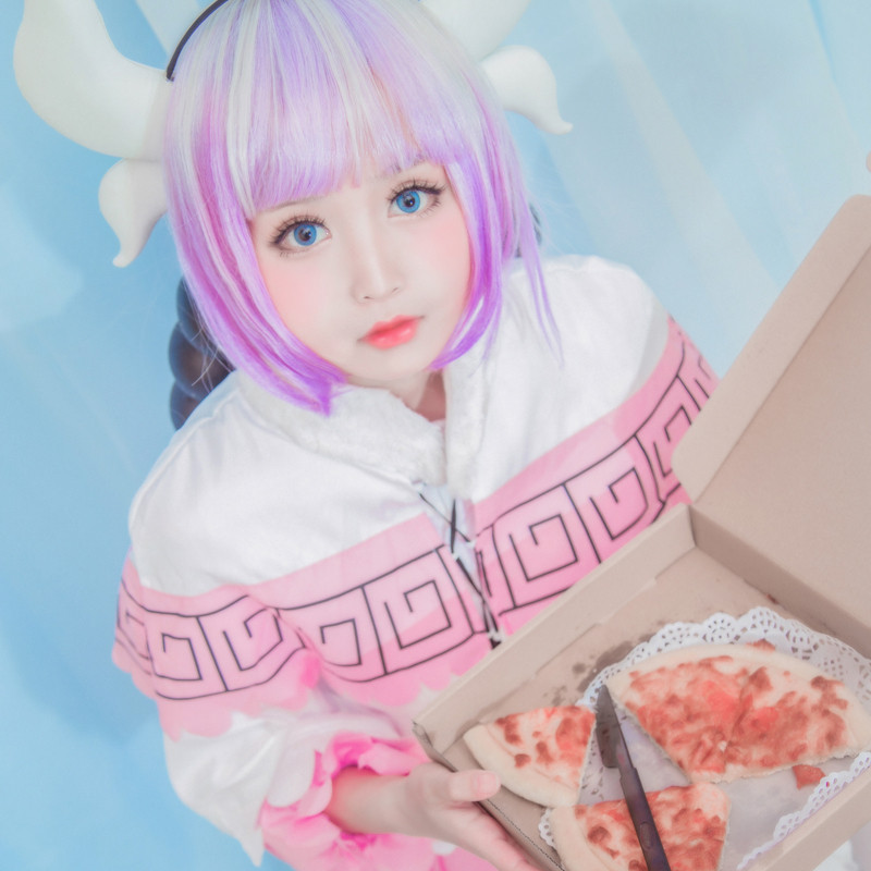 一折动漫服装cos_小林家的龙女仆康娜动漫cos服装连衣裙表演出全套