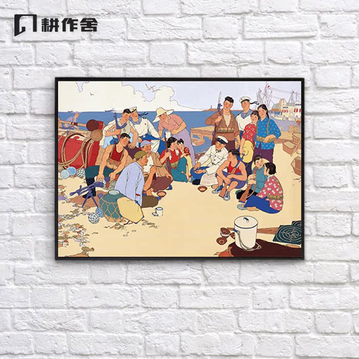 东北铁锅炖鹅装饰画乡村田园民俗年画一锅出饭店铁锅鹅炖鱼地锅鸡
