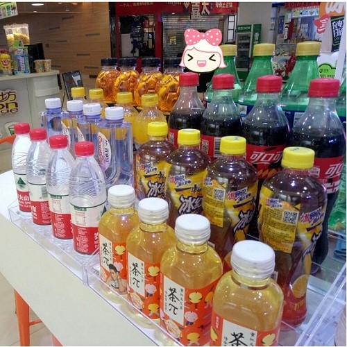 矿泉水展架桌上放的饮料架牛奶展示架收银台小店铺超市透明小货.