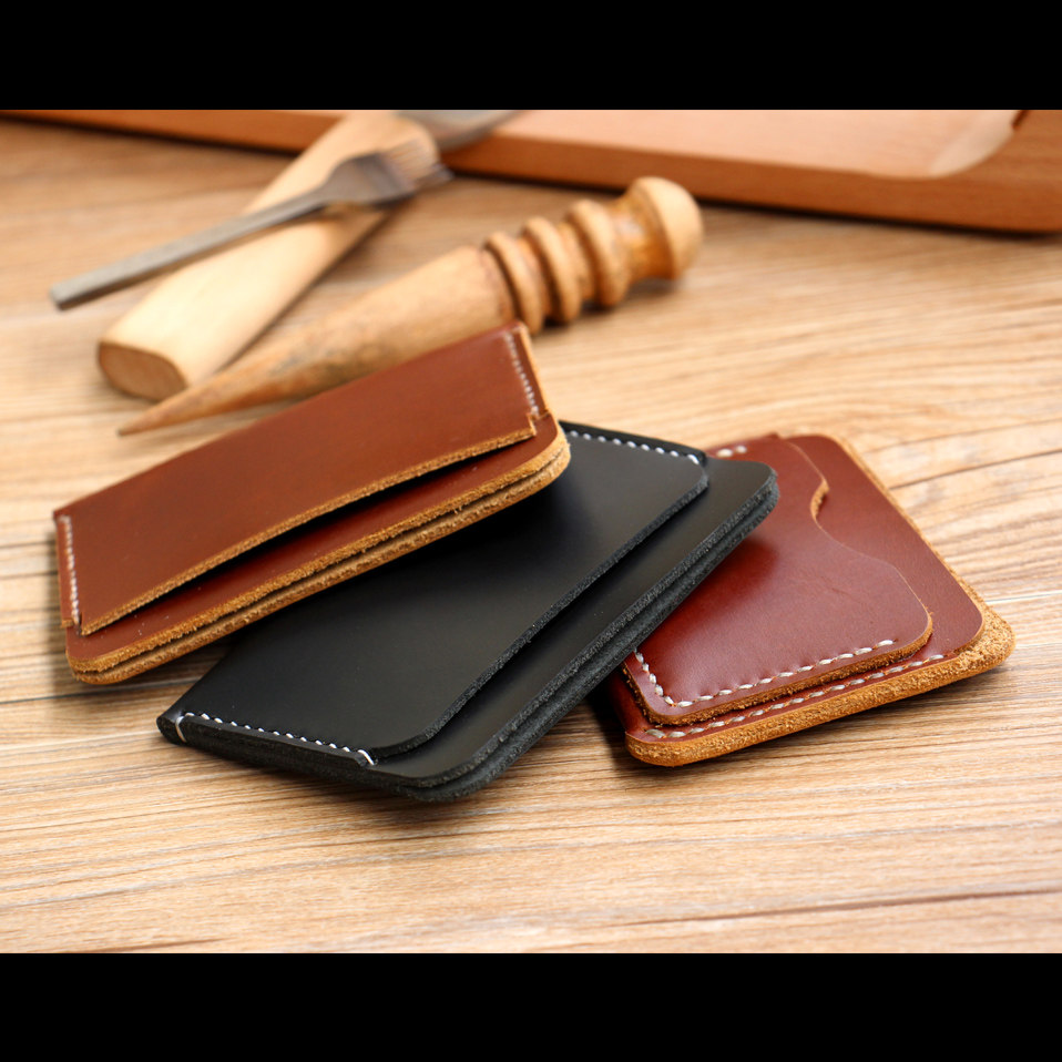 原创复古手工牛皮钱包 女士长款多卡位钱包真皮钱夹 植鞣皮手拿包