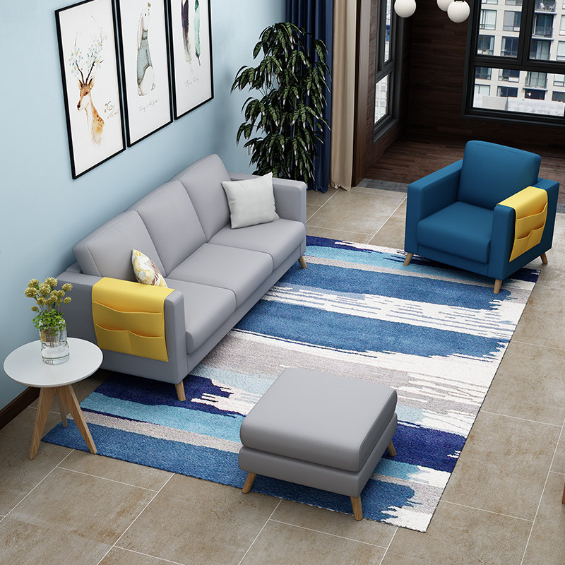 整装三人经济型简约可拆洗乳胶布艺沙发小户型沙发_双氙车灯改装网