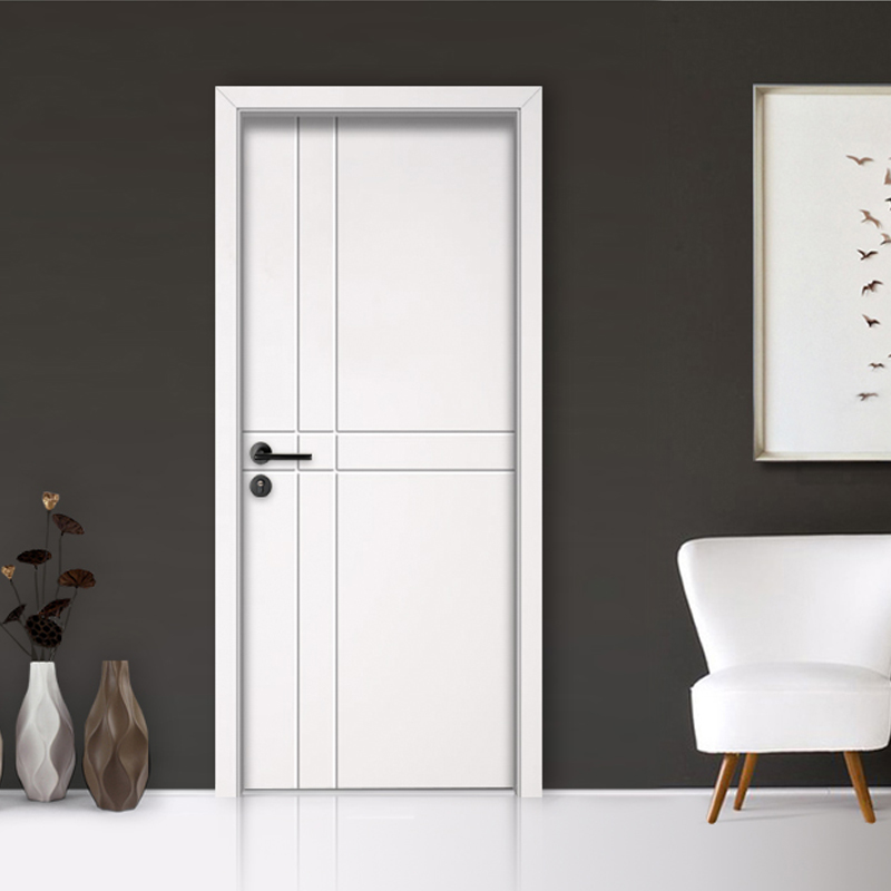 居顶白色木门 厂家直销定制门套装门房门卧室门强化室内门 免漆门
