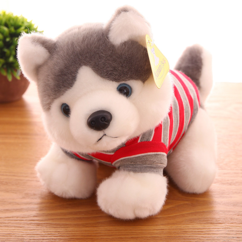 狗娃娃 毛绒_正版amangs哈士奇狗狗公仔毛绒玩具小狗玩偶布娃娃仿真狗