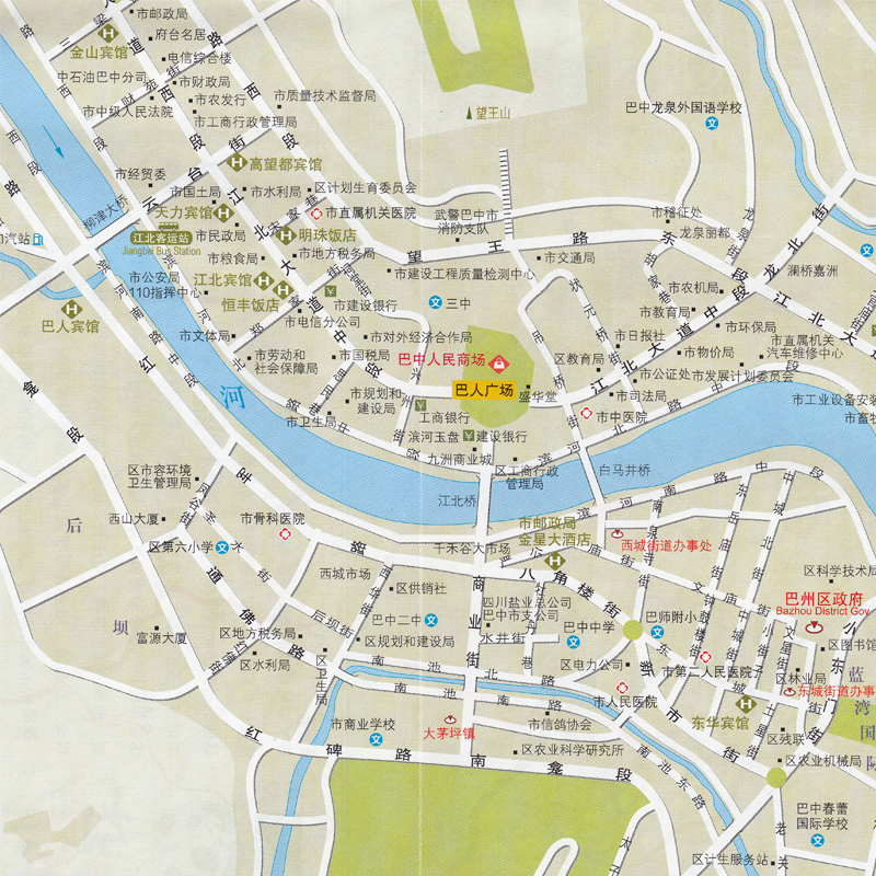 四川省 巴中市旅游地图 新版 详细旅游路线 景点介绍图片