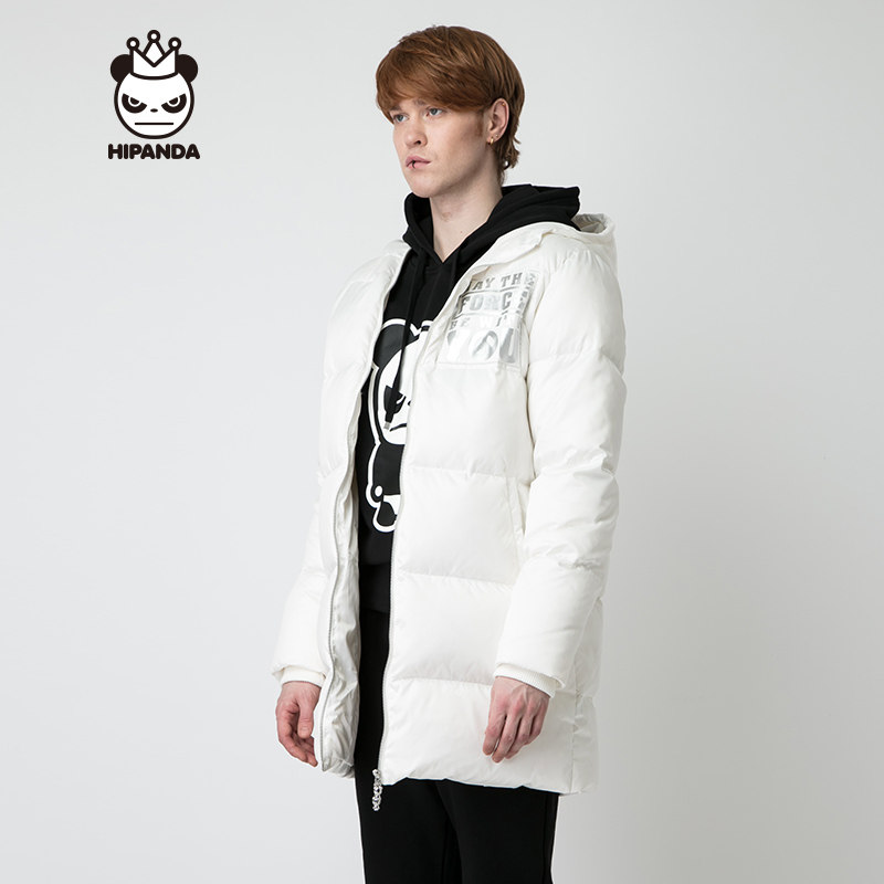 hipanda 你好熊猫 设计潮牌 新品 男款 长款星战暴风兵羽绒服