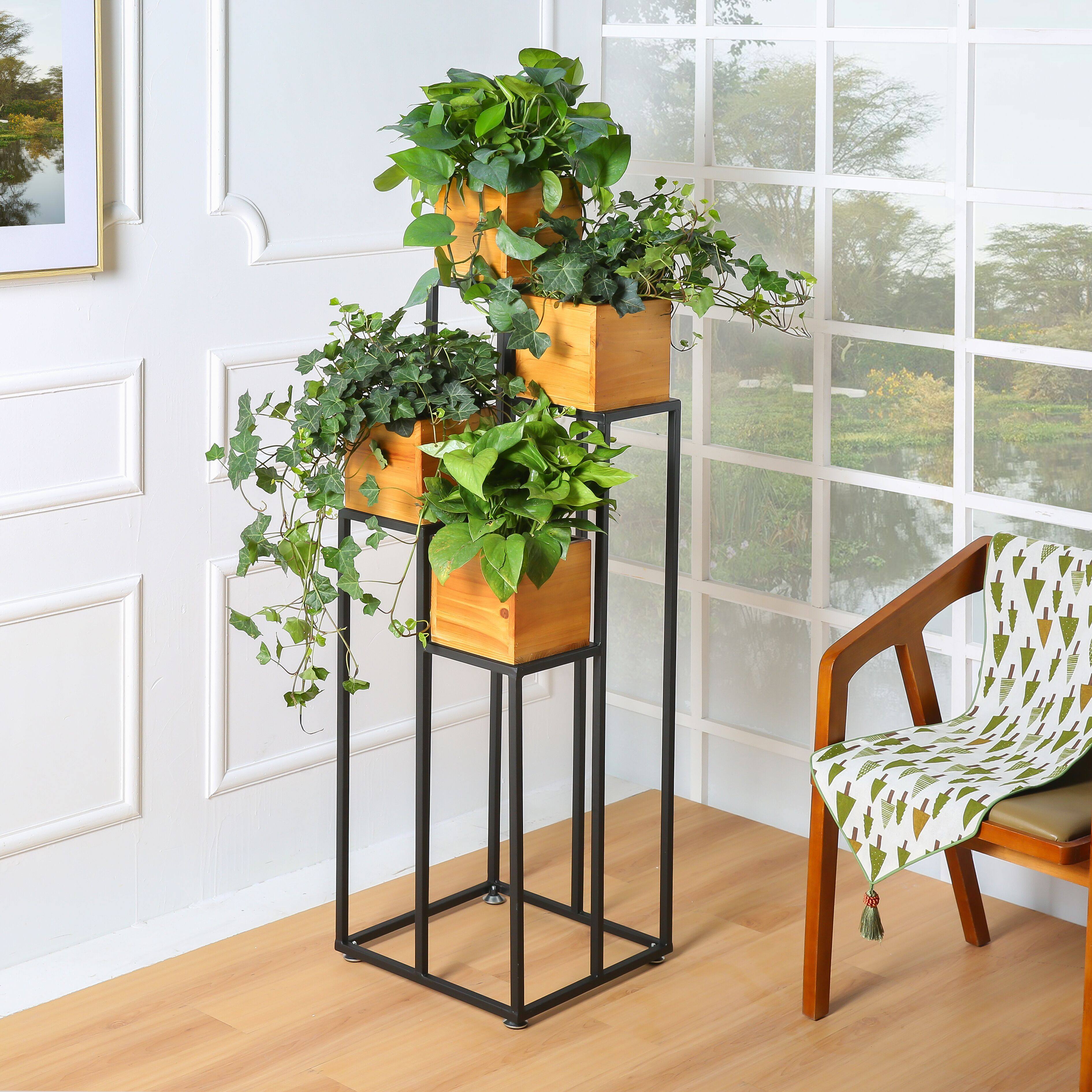 花盆架子 多层 现代简约_简约 现代 阳台 铁艺 花架 多层 室内落地式