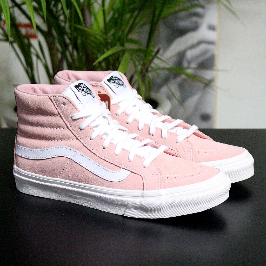 【特价】【sunny】vans樱花粉高帮sk8-专柜正品