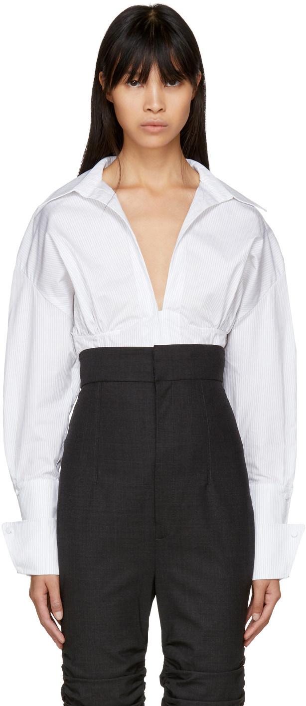 【图】2017秋季新款 解构主义简约随性袖克夫廓型藕节袖上衣女薄款外