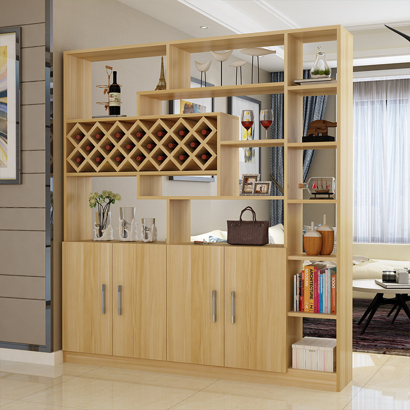 新中式屏风柜_新中式门厅进门玄关隔断柜客厅实木框酒柜装饰屏风柜