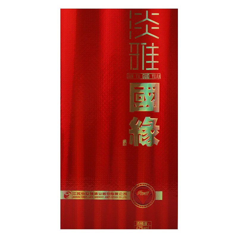 整箱白酒 今世缘国缘系列 42度 国缘淡雅 浓香型白酒500ml*6瓶