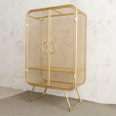 北欧现代网格衣柜简约整体衣柜2门卧室衣橱落地婚纱展示架储物柜