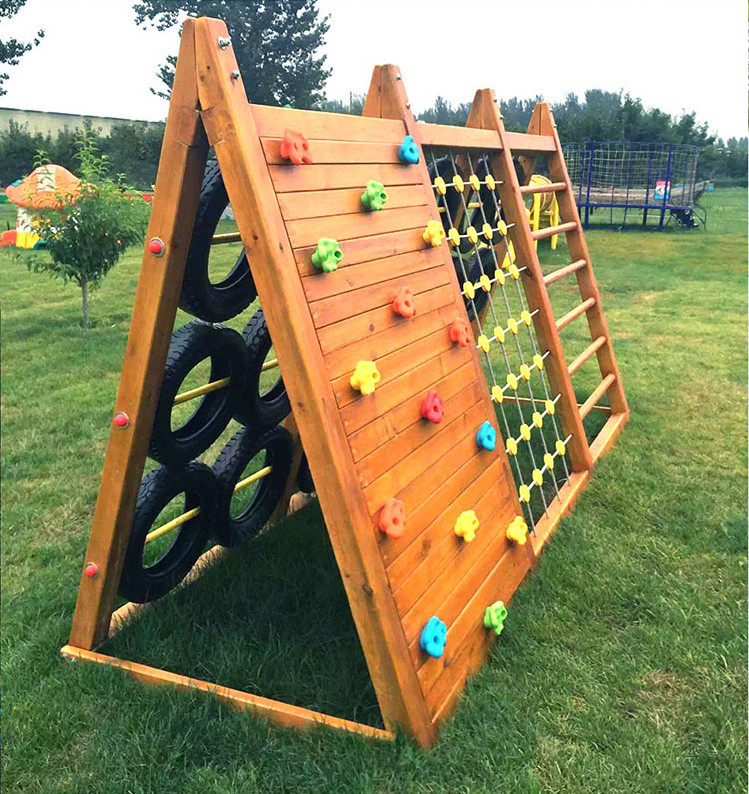 小天才室外攀爬 幼儿园游乐设施 儿童户外木制