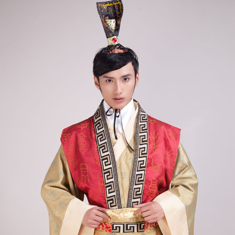 古装服装男汉朝cosplay汉服官员影视写真服春秋战国太子服演出服优惠