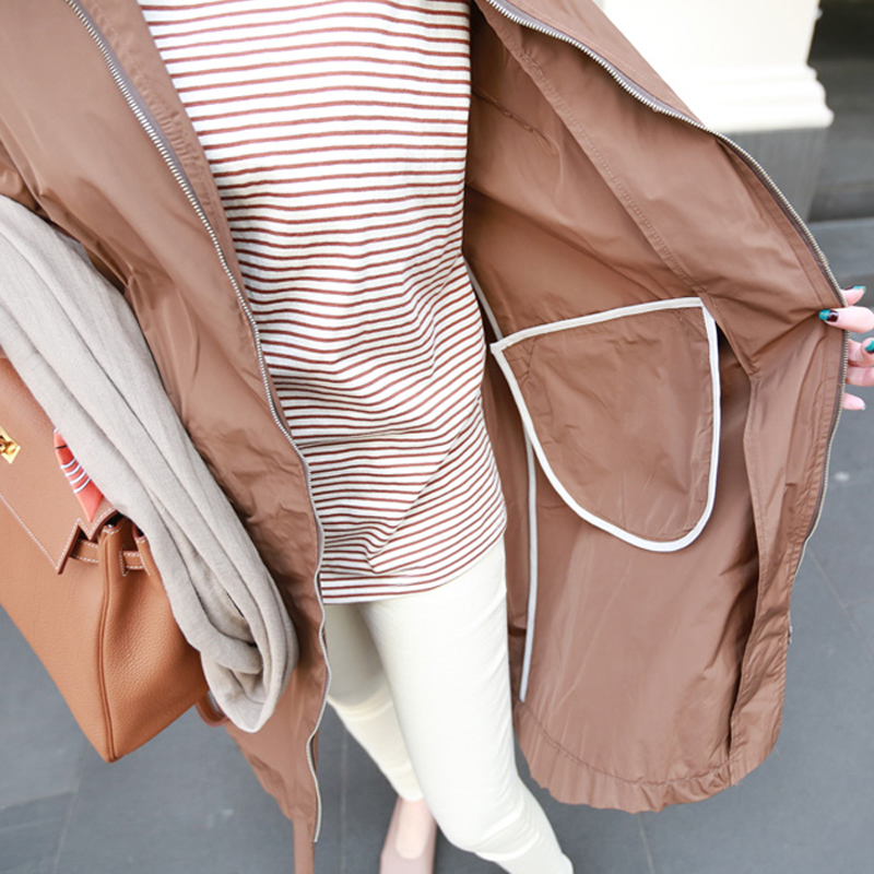 原形 2018春装新款女装风衣 韩版中长款宽松大