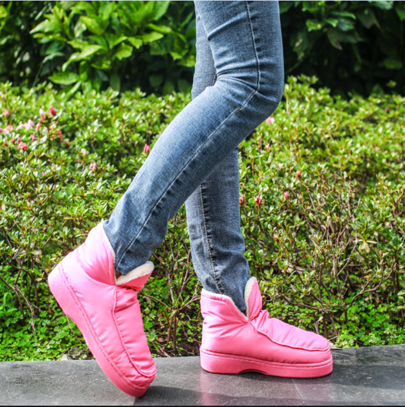 羽绒鞋羽绒保暖鞋月子鞋居家防寒情侣冬季羽绒防水保暖送父母拖鞋