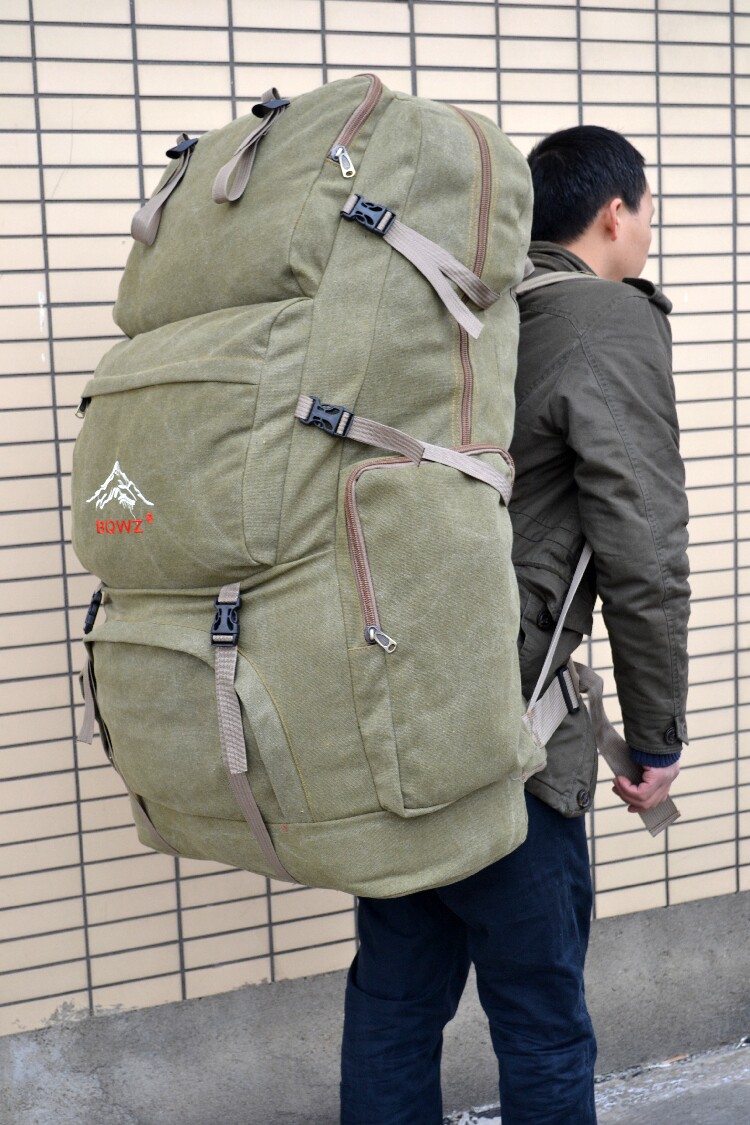 登山包帆布160l超大容量男士双肩包旅行170l特大号双肩大背包优惠券