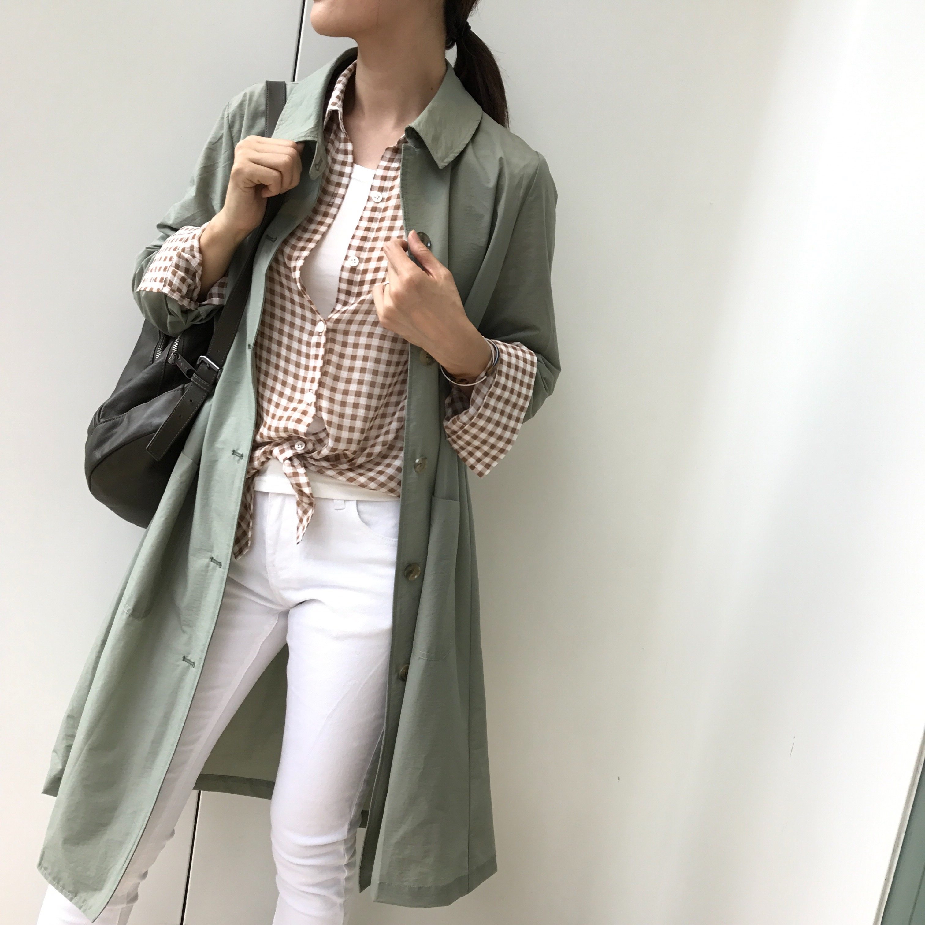 苏小糖_轻城 |薄款港风风衣外套女中长款韩版