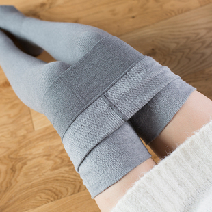 秋保暖连裤袜800d升级木棉龙爪毛高腰收腹竖条纹足底按摩厚连裤袜