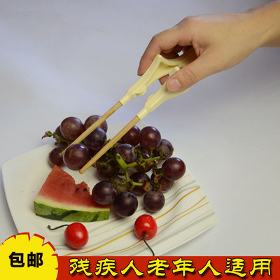 老人残疾人中风偏瘫康复训练吃饭餐具手抖助食筷自助勺叉碗四件套