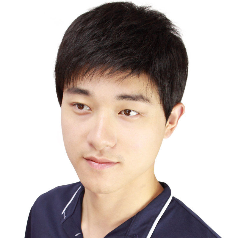 真发蓬松套男男士帅气中年直发学生短假发寸头蓬松超短男短发平头