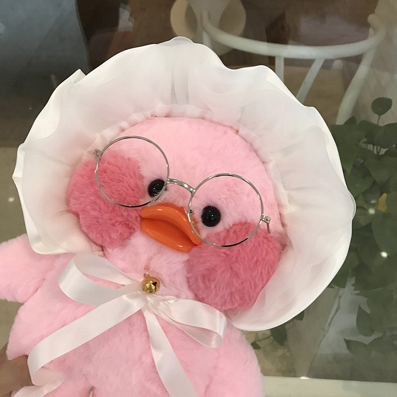 鸭力山大 玻尿酸鸭毛绒公仔玩具粉色网红呆萌鸭送少女心ins礼物