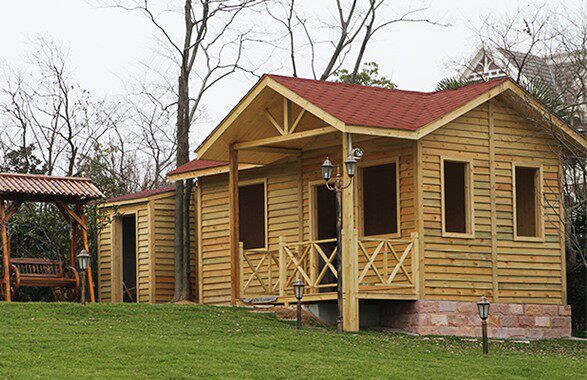 防腐木木屋景区休闲别墅实木质房子可移动屋子农家乐农庄售货房屋