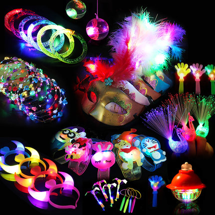 2019夜市玩具网红儿童闪光头饰花环发光小礼品广场地摊货源热卖_不