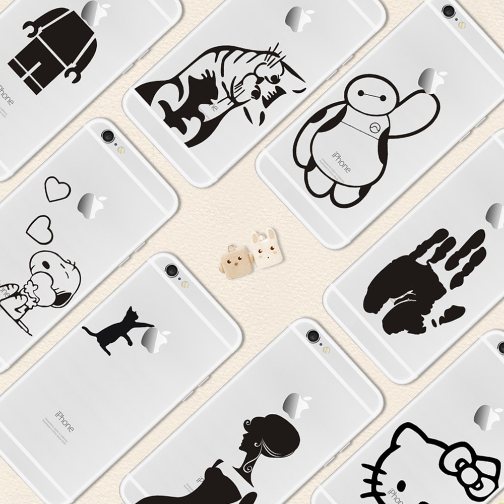 iphone7plus贴纸 个性创意_苹果iphone8 7 plus贴纸黑白局部贴手机