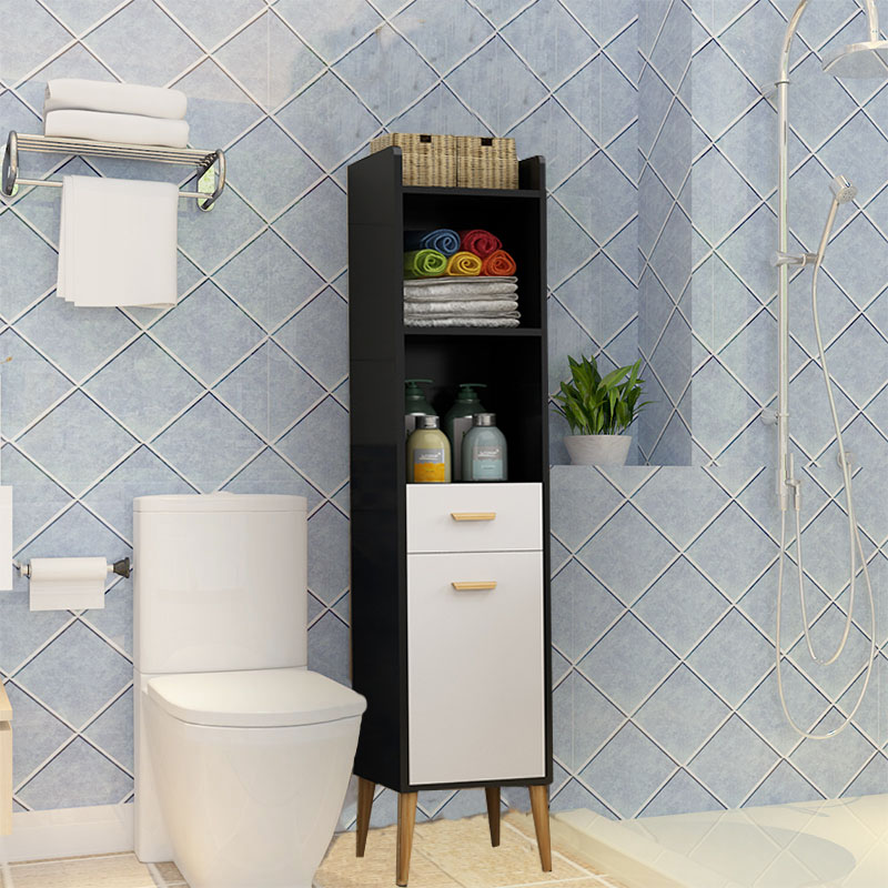 一折卫生间置物柜_卫生间马桶边窄柜浴室边柜 边角收纳夹缝储物立柜