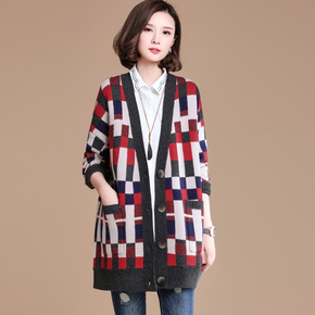 深v领针织衫毛衣 女